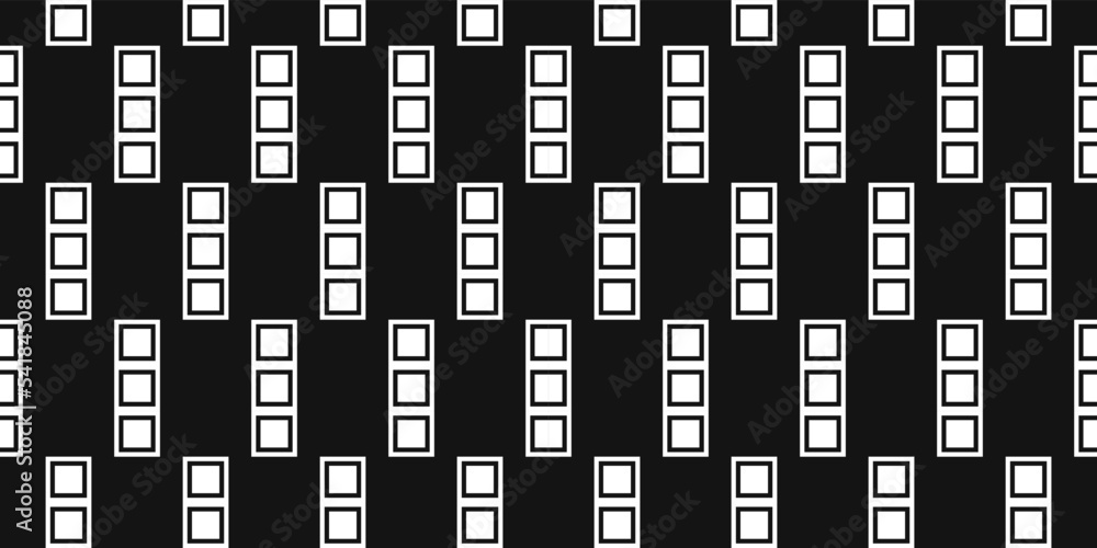 Poster Pattern of white cubes. Vector of identical blocks.