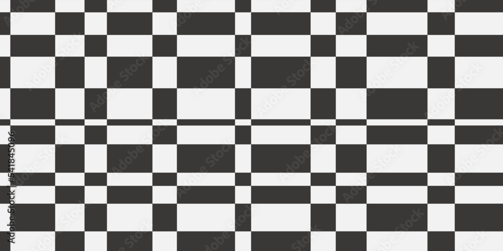 Aufkleber Vector of checkered striped rectangles. Pattern for seamless print. Checkered vector pattern.