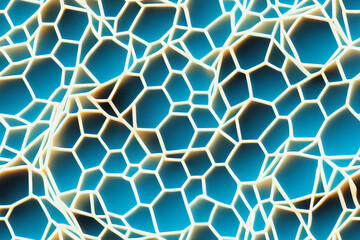 Seamless Neon Fluorescent Honeycomb Pattern 