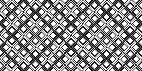 Geometric black and white rhombus pattern. Vector white pattern of seamless white rhombuses. Pattern with repeating rhombuses.