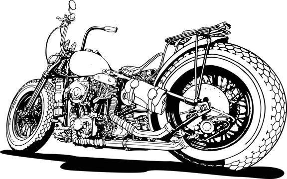 Motorsigncycles pictures vector ilustration for your T shirt or your design