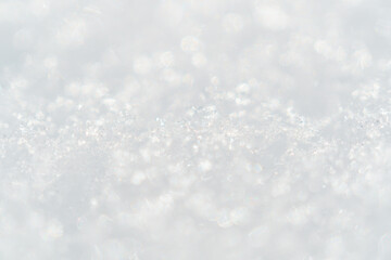 雪の輝きのクローズアップの背景素材