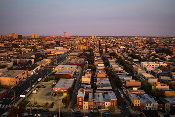 Drone of Epic Philadelphia Sunset