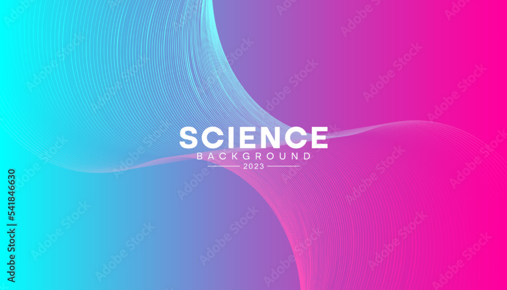 Poster the colorful science background. abstract dynamic background with lines for technology and business.