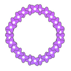 Clip art of purple flower ring decoration