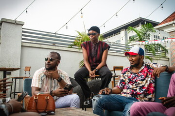 friends having a conversation