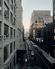 Sunset in the city of Ny, New York 