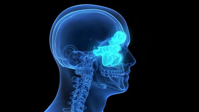 3d rendered medical animation of the sinuses