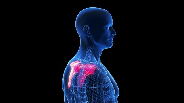 3d rendered medical animation of the scapula