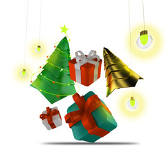 Realistic 3D render Christmas asset