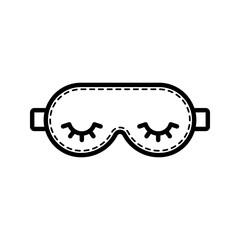 Sleeping mask icon. sign for mobile concept and web design. vector illustration