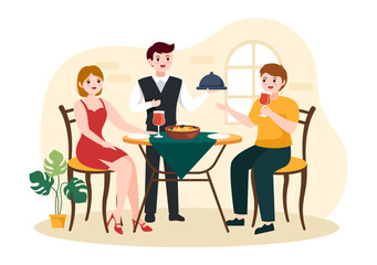 Spanish Food Cuisine Menu Restaurant with Various of Traditional Dish Recipe on Flat Cartoon Hand Drawn Templates Illustration