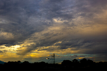 time lapse sunset over the city