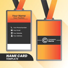 Vector modern clean Name card template. Flat design