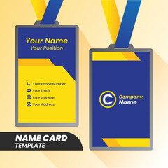 Corporate Name card design set template for company corporate style.