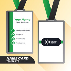 modern creative Name card and name card,potrait simple clean template vector design, layout in rectangle size.