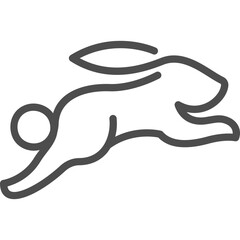 rabbit continuous line art style vector illustration. Mono lineal design for minimal concept