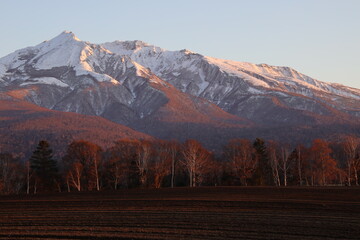 mountain in early winter
