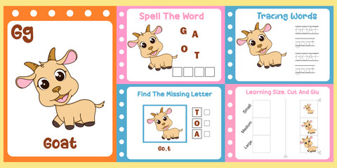 set of cartoon animals