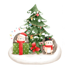 christmas hedgehog