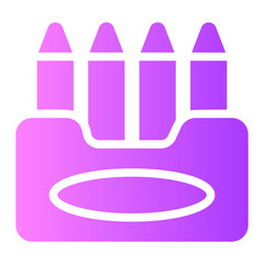 colored pencils gradient icon