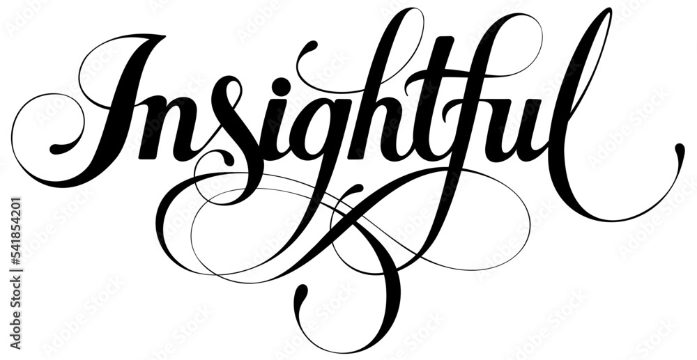 Fototapete insightful - custom calligraphy text