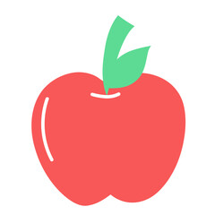 apple fruit food healthy nature nutrition doodle flat