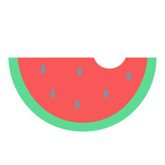 watermelon fruit healthy juicy fresh doodle flat