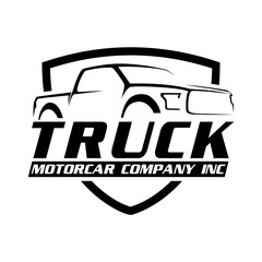 Truck motorcar company logo vector