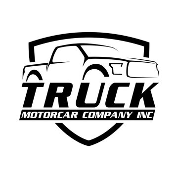 Truck motorcar company logo vector