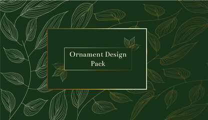 luxury floral pattern with handmade leaves minimalist pattern background Abstract leaves background pattern vector. 