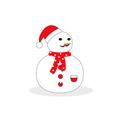 snowman isolated on white