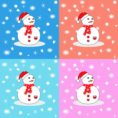 set of snowman
