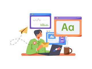 Living room home rest character scene flat vector concept operation illustration
