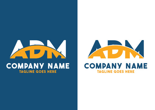 Letter ADM logo design vector template, ADM logo