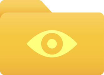 Folder with eye symbol, Folder icon.
