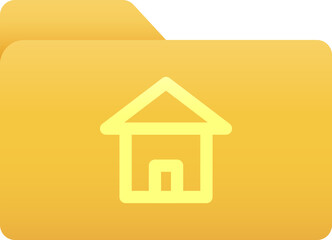 Folder with house symbol, Folder icon.