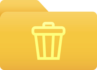 Folder with trash symbol, Folder icon.