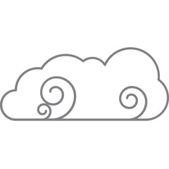 cloud line icon vector