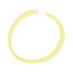 acrylic oil paint circle element_light yellow