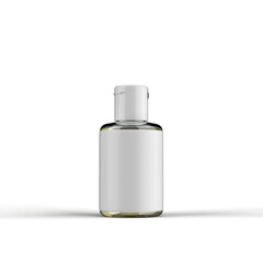 Gel Clear Plastic Bottle 3D Rendering