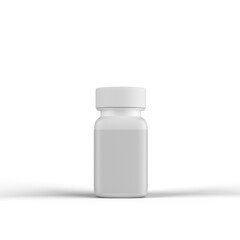 Pill Plastic Bottle 3D Rendering