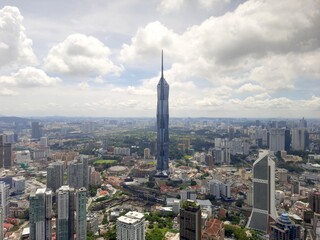 View of PNB 118 and the city of Kuala Lumpur