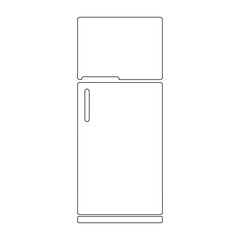 fridge refrigerator vector illustration eps graphic icon single color black outline line drawing