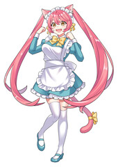 ネコミミメイドのイラスト