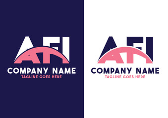 Letter AFI logo design vector template, AFI logo