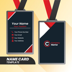 Modern Name card template design. abstract. Contact card for the company. Two sided background. Vector illustration.