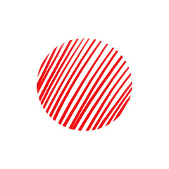circle pattern line_neon red