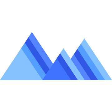mountain solid modern style icon