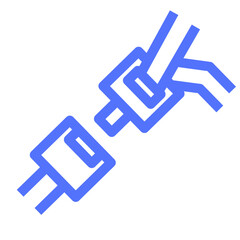 seattransportationflightplanelock line icon